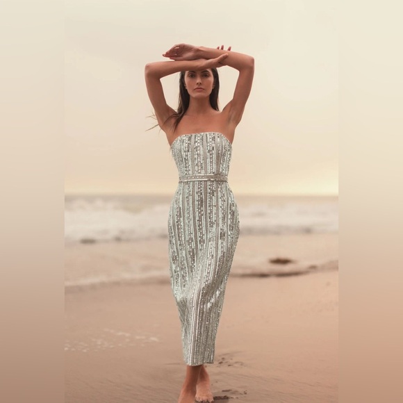 Mac Duggal 93831 Embellished Strapless Sheath Dress - Picture 2 of 16